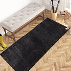 PURRUGS Dirt Trapping Door Mat 24" x 59", Non-Slip Machine Washable Entry Rug, Shoe Scraper, Dog Doormat, Super Absorbent Welcome Mat for Front & Back Door, Muddy Shoes & Paws, Charcoal