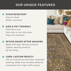 Brown 2'6" x 10' Hallway Runner Rug Non Slip - Stain Resistant Washable Kitcehn Rug, 10ft Extra Long Entryway Indoor Mats, Soft Boho Vintage Gold Brown Floral Indoor Décor