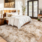 Upgrade Non-Slip Plush Rugs for Living Room, Soft Shaggy Carpets for Living Room, Fuzzy Rugs for Kids' Room, Perfect Decor for Modern Home Tie Dye Camel 5x7 Feet
