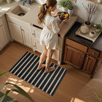 Lahome Striped Easy Jute Entryway Rug, 2x3 Kitchen Rugs Non Slip Washable Indoor Outdoor Door Mat, Farmhouse Neutral Lightweight Non Shedding Small Carpet for Entry Welcome Door