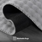 CAMILSON Modern Gray Non Slip Door Mat Rug 2x3 Ultra Soft High Pile Entryway Rugs Non Skid Rubber Backing Durable & Easy to Clean Carpet for Kitchen Bathroom Indoor Use (2 x 3 Gray)