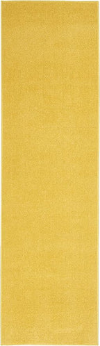 Nourison Home Nourison Essentials Yellow 2' x 6' Area Rug - Easy Clean, Non Shedding, Bed Room, Living Room, Dining Room, Kitchen (6' Runner)