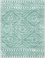 Wonnitar Moroccan Sage Green Area Rugs 5x7, Washable Rugs Non-Slip Soft Large Rug for Bedroom, Non-Shedding Farmhouse Stain Resistant Floor Carpet for Bedside Playroom Dining Room (Mint Green,5'x7')
