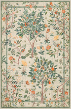 Morebes Washable 5x7 Sage Green Area Rug for Bedroom, Boho Floral Kids Room Rug Non Slip, Soft Flower Low-Pile Indoor Floor Throw Carpet for Dining Room Bedroom Home Office Playroom