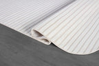 Beverly Rug Modern Geometric Area Rug 4x6 Low-High Pile Durable Soft Abstract Striped Indoor Rugs for Living Dining Room Office Stain Resistant Non Shedding Casual Indoor Carpet Beige White 4 x 6