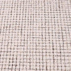 Hand-Tufted 100% Wool Pile Area Rug – Geometric Textured Grid Check Pattern – Thick and Durable Floor Carpet for Bedroom, Living Room, Kids Room, and Dining Area (Ivory-Brown, 5' x 5')