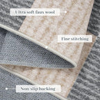 LIVEBOX 3x5 Washable Area Rug Checkered Clearance, Non-Slip Small Entryway Rug Grey Farmhouse Neutral Classic Geometric Boys Rug for Bedroom Living Room Low-Pile Carpet for Indoor Kitchen(Grey 3'x5')