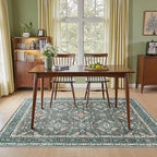 WITSHOCK Living Room Area Rugs 5x8: Soft Non-Slip Backing Washable Rugs Vintage Large Carpet for Bedroom Office Dining Room Kitchen Stain Resistant Home Decor Rug