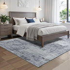 Toneed Abstract Area Rug 5x7 Modern Washable Rug Soft Non Slip Rug Low Pile for Bedroom Living Room Dining Room Grey