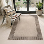 OJIA Easy Jute Entryway Rug 3x5 Washable Rugs for Kitchen, Farmhouse Outdoor Patio Rug Living Room Carpet, Modern Non-Slip Front Door Mat Indoor Entrance Entry Rug for Porch Office Decor