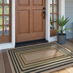 Lahome Modern Geometric Easy Jute Entryway Rug, 3x5 Washable Farmhouse Kitchen Rugs for Bedroom, Contemporary Non Slip Non Shedding Woven Carpet for Living Room