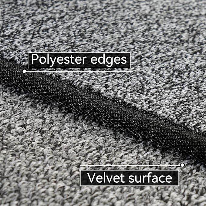 Runner Rug with Non Slip Rubber Backing, Washable Soft Floor Carpet for Kitchen, Hallway, Entryway Indoor, Bedroom, Laundry, Low Pile Area Rugs, Solid color with Pointillism style, 2*6 ft BLACK