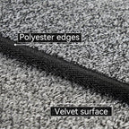 Runner Rug with Non Slip Rubber Backing, Washable Soft Floor Carpet for Kitchen, Hallway, Entryway Indoor, Bedroom, Laundry, Low Pile Area Rugs, Solid color with Pointillism style, 2*6 ft BLACK