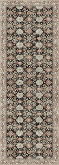 Kuden 2'6"x12 Runner Rug, Machine Washable Area Rug with Non-Slip Backing, Vintage Style, Soft, Easy Clean, Low Pile Rug for Hallway, Entryway, Kitchen, Bedroom