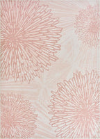 WITSHOCK Pink Rugs 6x8 for Bedroom Girls,Floral Modern Distress Print Pattern Carpet for Living Room Dining Room,Stain Resistant Anti Slip Backing Rugs for Kids Room Nursery Playroom,Light Pink