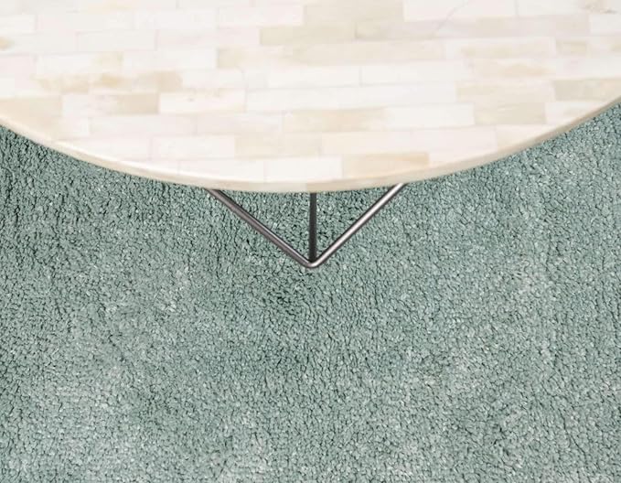 Unique Loom Solo Collection Area Rug - Calabasas (5' 3" x 7' 7" Rectangle, Light Blue)