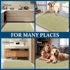 OLANLY Dog Door Mat for Muddy Paws 30x20, Absorbs Moisture and Dirt, Absorbent Non-Slip Washable Doormat, Quick Dry Chenille Mud Mat for Dogs, Entry Indoor Entryway Carpet for Inside Floor, Vanilla