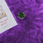 Latepis Faux Fur Rug 2x5 Runner Fluffy Area Rug Purple Washable Shag Rugs for Living Room Bedroom Playroom Shaggy Furry Soft Rugs Teen Room Decor