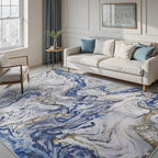 9x12 Area Rugs for Living Room, Modern Abstract Rug for Bedroom, Contemporary Machine Washable Rug, Large Stain Resistant Carpet for Dining Room Playroom Nursery Room, Pet & Kids Friendly