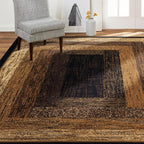 Home Dynamix Royalty Vega Contemporary Geometric Area Rug, Black/Beige, 5'2"x7'2"