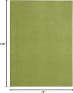 Nourison Home Nourison Essentials Green 6' x 9' Area Rug - Easy Clean, Non Shedding, Bed Room, Living Room, Dining Room, Kitchen (6' x 9')