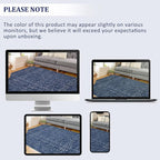 RUGSREAL Living Room Area Rug 10x13 Modern Solid Color Large Bedroom Rug with Rubber Backing Stain Resistant Low Pile Dining Room Throw Carpet Contemporary Washable Rug for Home Decor Office, Blue