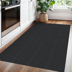 3x5 Ft Braided Area Rug Washable Rugs for Entryway Throw Rugs with Rubber Backing Boho Door Mat Indoor Entrance Cotton Kitchen Mats Woven Front Door Carpet for Foyer Living Room, Black/Grey
