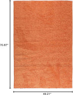 Alfa Rich 4x6 Burnt Orange Washable Area Rugs for Living Room Bedroom Kitchen Cotton Solid Decor Rug