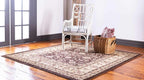Unique Loom Voyage Collection Traditional Oriental Classic Intricate Design Area Rug (10' 0 x 10' 0 Square, Brown/Ivory)