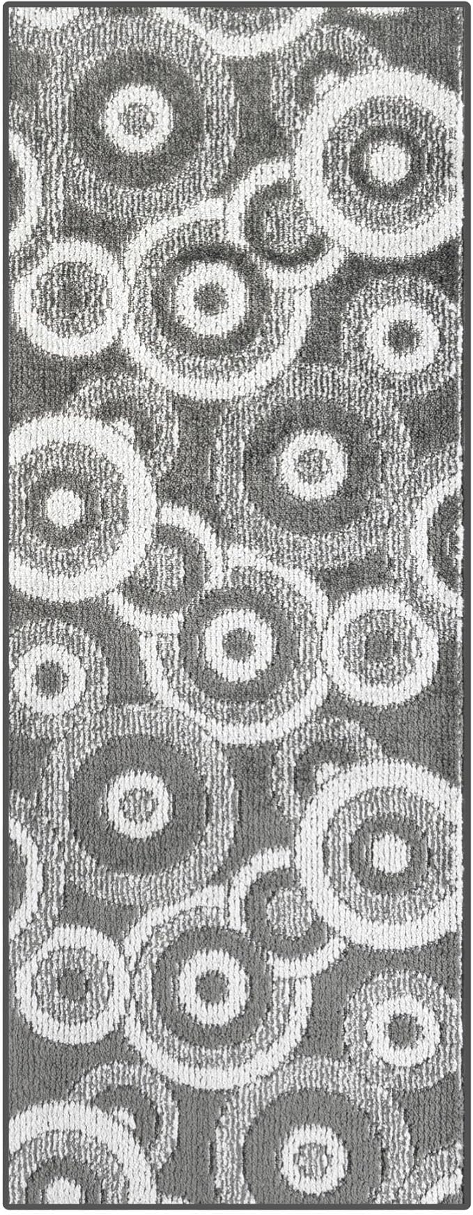 Custom Size Grey Hallway Runner Rug | Cut to Length 2'3" x 8' (Runner) | Non-Slip & Machine Washable | REMNAZ