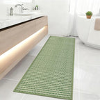 Sage Green Runners for Kitchen 24"x60" Non Slip Braided Long Bathroom Runner,Washable Boho Kitchen Mats for Floor,Luxury Hallway Runner Rug,Floor Carpet for Indoor,Backdoor Living Room