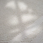 CAMILSON Micro Loop Rug 5x7 Modern Luxury Bordered Area Rugs Soft High and Low Pile Stain Resistant Easy-Cleaning Non-Shedding for Living Room Office Indoor Carpet (5 x 7 / White)