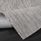 Beverly Rug Indoor Outdoor Rug 6x9, Washable Outside Carpet for Patio, Deck, Porch, Solid Modern Area Rug, Water Resistant, Silver Gray