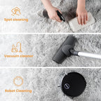 Zentavio Grey and White Area Rugs for Living Room Large Men Room Carpet 9x12 Bedroom Fluffy Furry Shag Aesthetic Plush High Pile Floor Rug for Kids Room Dorm Home Decor Tie-Dyed