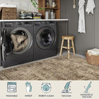 Lahome Vintage 6x9 Washable Brown Rugs for Living Room Bedroom, Soft Dining Room Rugs for Under Table, Non Slip Indoor Throw Carpet for Entryway Kitchen Office (6x9ft,Brown)