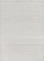 Beverly Rug Micro Loop Large Area Rug White 9x12 Modern Luxury Boho Geometric Durable Indoor Area Rugs for Living Dining Room Office Stain Resistant Non Shedding Casual Indoor Carpet White 9 x 12