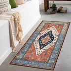 Lahome Boho Runner Rugs for Hallway - 2x4 Bathroom Area Rugs Non-Slip Small Throw Kitchen Rug Low-Pile Rugs for Entryway Laundry Room Rug Oriental Distressed Indoor Carpert Runner for Entrance BathRug