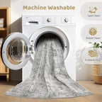 10x14 Area Rugs Living Room: Washable Large Abstract Neutral Modern Soft Rug Stain Resistant Indoor Floor Non-Slip Accent Carpet for Bedroom Nursery Playroom Office Dining Room Home Decor- Greige