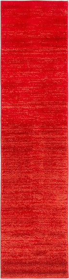 SAFAVIEH Adirondack Collection Runner Rug - 2'2" x 9', Red & Grey, Modern Ombre Design, Non Shedding & Easy to Clean, Ideal for Hallway, Foyer, Kitchen, Entryway, Bedroom (ADR113Q)