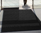 WaterHog Diamond-Pattern Commercial Grade Entrance Mat, Indoor/Outdoor Floor Mat 3' Length x 2' Width, Charcoal by M+A Matting