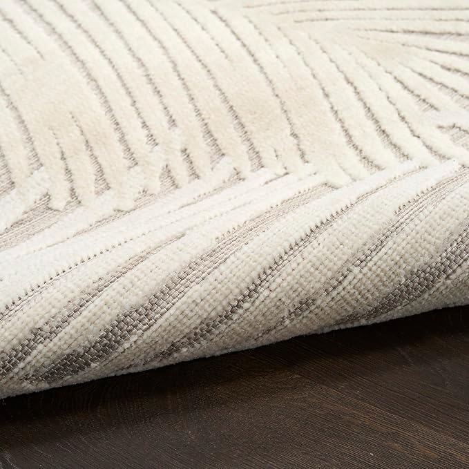 Nourison Home Suncoast Beige 7'10" x 9'10" Area Rug - Easy Clean, Non Shedding, Bed Room, Living Room, Dining Room, Kitchen (8' x 10')