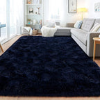 Area Rugs for Living Room, Soft Shaggy Carpets for Living Room, Fuzzy Rugs for Kids' Room, Perfect Decor for Modern Home Navy Blue 5x7 Feet