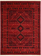 Unique Loom Tekke Collection Area Rug - Sheibani (9' x 12' Rectangle, Red/ Black)