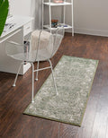 Unique Loom Isabella Collection Area Rug - Adjani (2' 7" x 16' 5" Runner, Green/ Ivory)