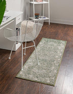 Unique Loom Isabella Collection Area Rug - Adjani (2' 7" x 16' 5" Runner, Green/ Ivory)