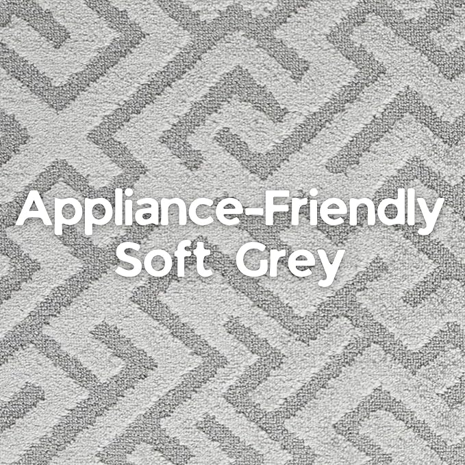 4ft Custom Fit Accent Runner Rug for Small Foyer - Deco Grey | Non-Slip | Washable & Edge Bound