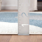 Abani Deco Collection Area Rug - Cream/Blue Mid-Century Design -5'3" x 7'6"(5'x8') - Easy to Clean - Durable for Kids and Pets - Non-Shedding - Medium Pile - for Living Room, Bedroom & Office