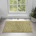 LUXE WEAVERS Modern Geometric Wave Green 2x3 Area Rug, Contemporary Stain Resistant Carpet