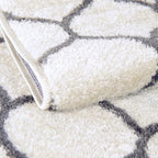 Rugs.com Lattice Frieze Collection Rug – 3' Square Ivory Medium Rug Perfect for Living Rooms, Kitchens, Entryways