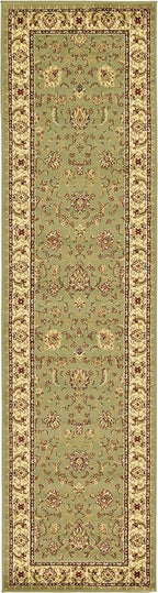 Unique Loom Voyage Collection Traditional Oriental Classic Intricate Design Area Rug (2' 7 x 10' 0 Runner, Green/Ivory)